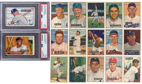 1951 Bowman Baseball Complete Set (324) Featuring PSA Graded Examples Including Mantle & Mays!